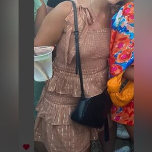 House of Harlow 1960 Metallic Striped dress